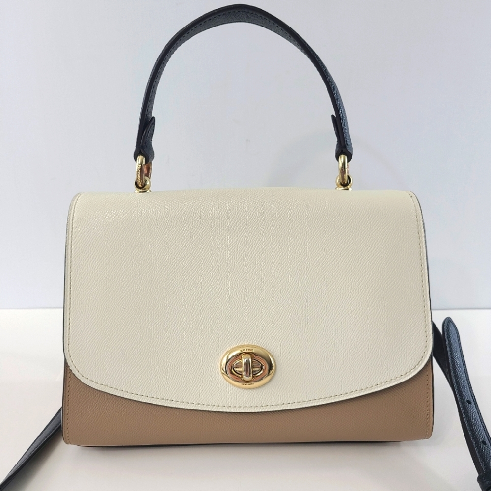Coach Tilly Top Handle Crosssbody Colorblock Multicolor Satchel Handbag Bag